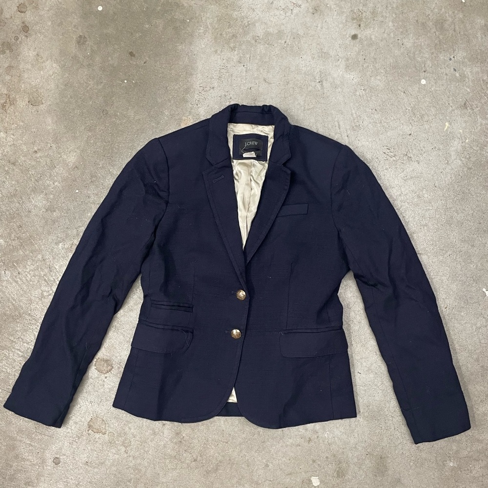 J. Crew Navy Blazer with Gold Buttons